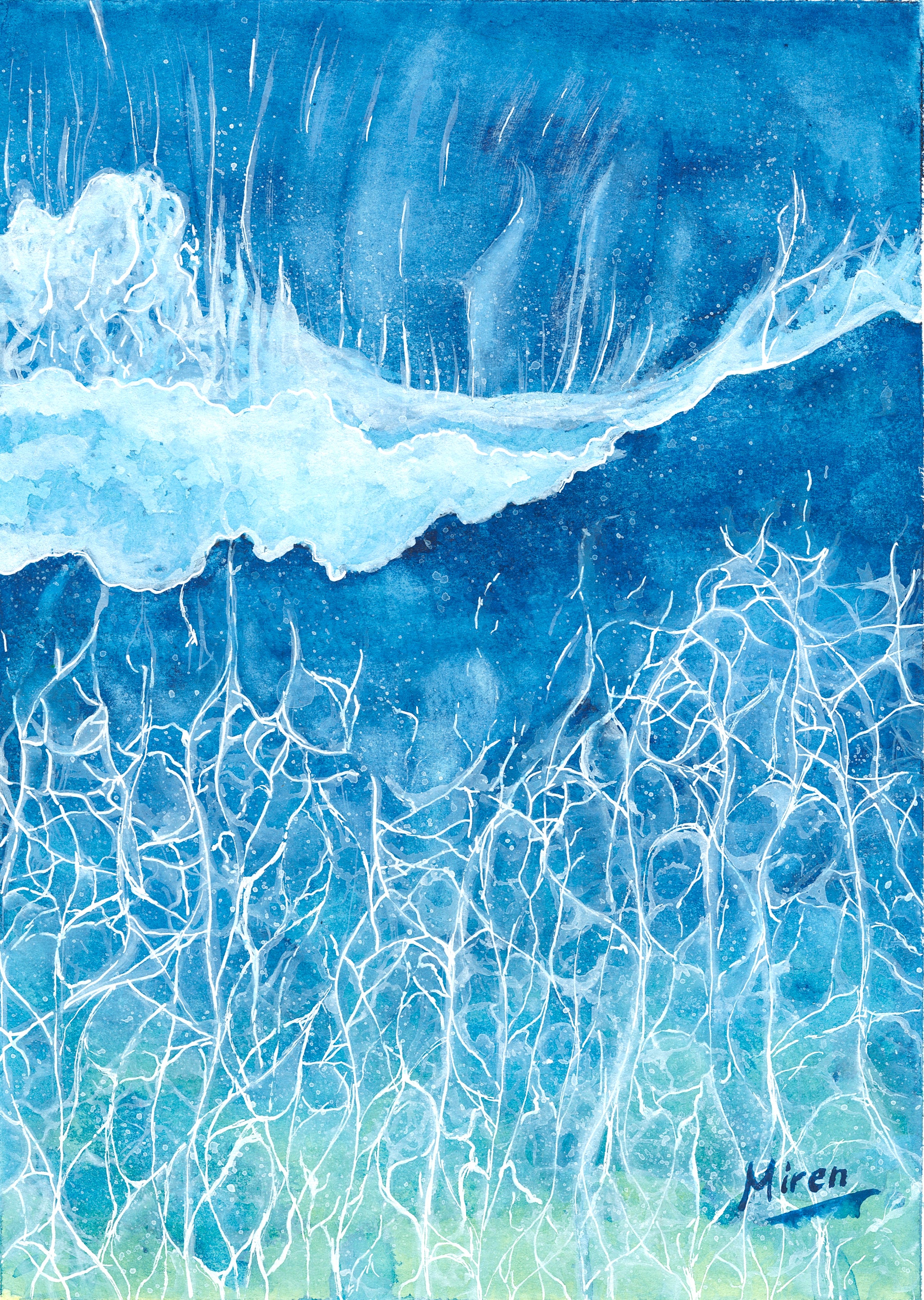 Wave Mousse Folded Art Card