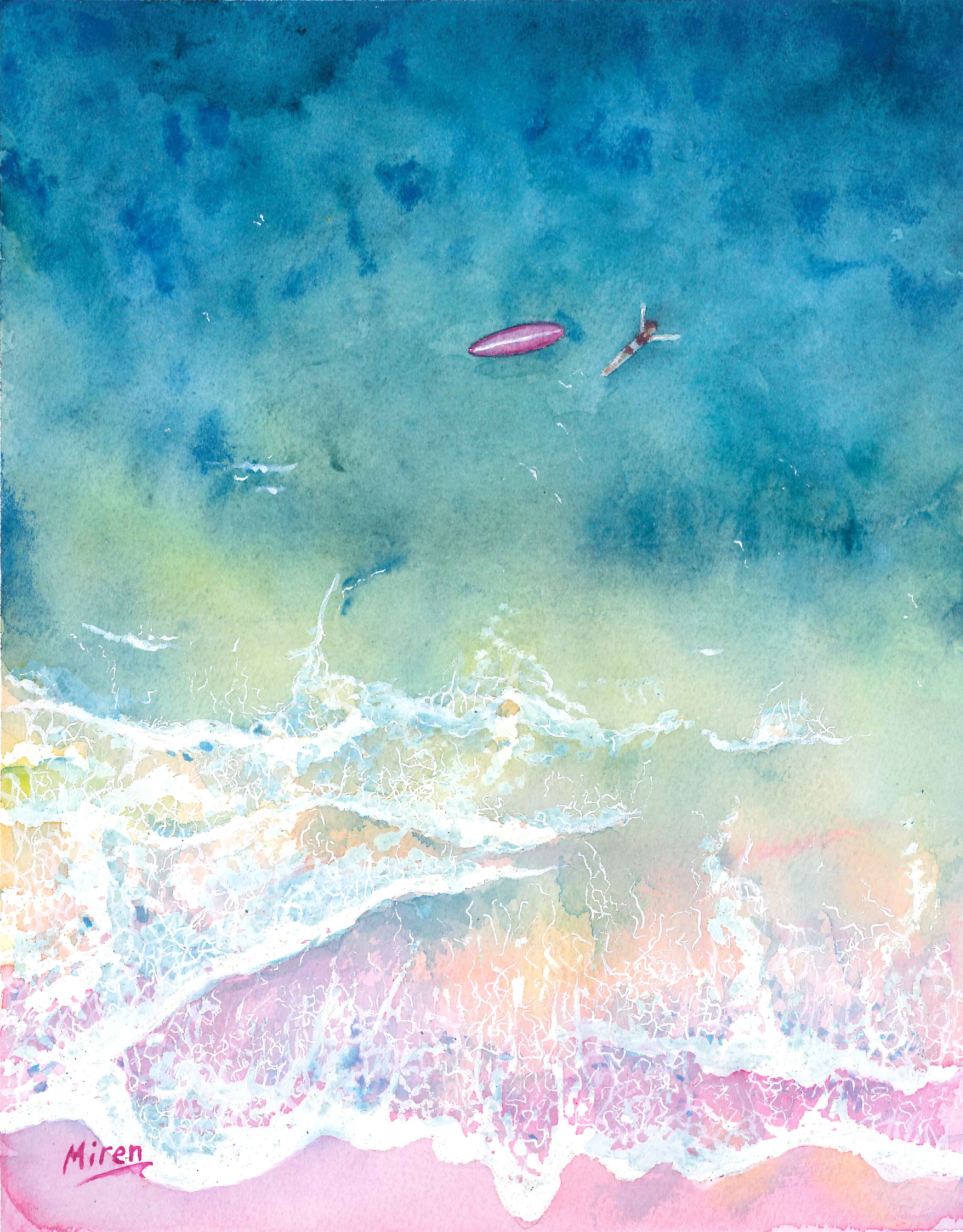 Dreamy Ocean Folded Art Card