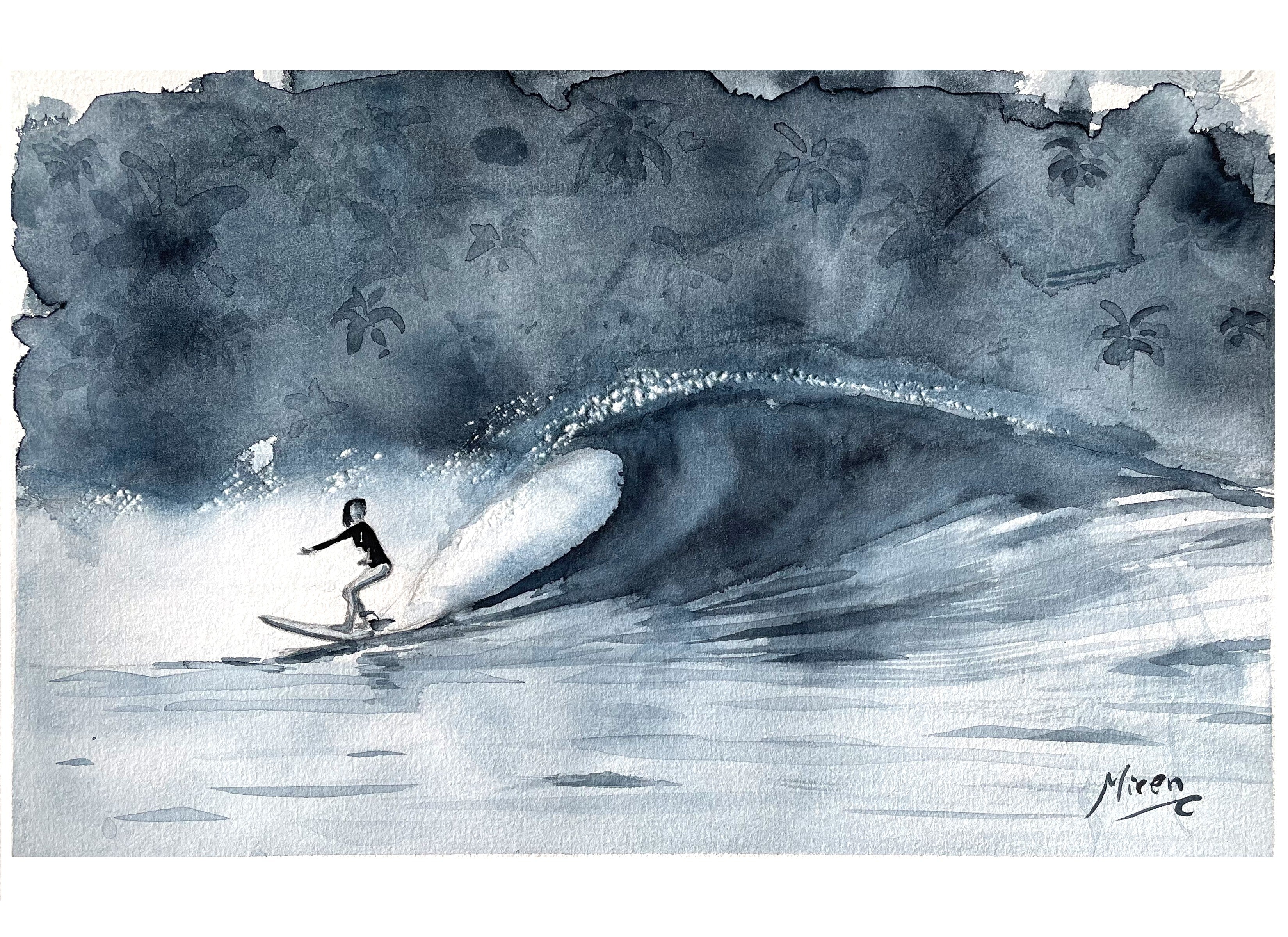 Jungle Surf Folded Art Card