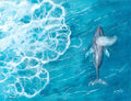 Wave Whale Folded Art Card
